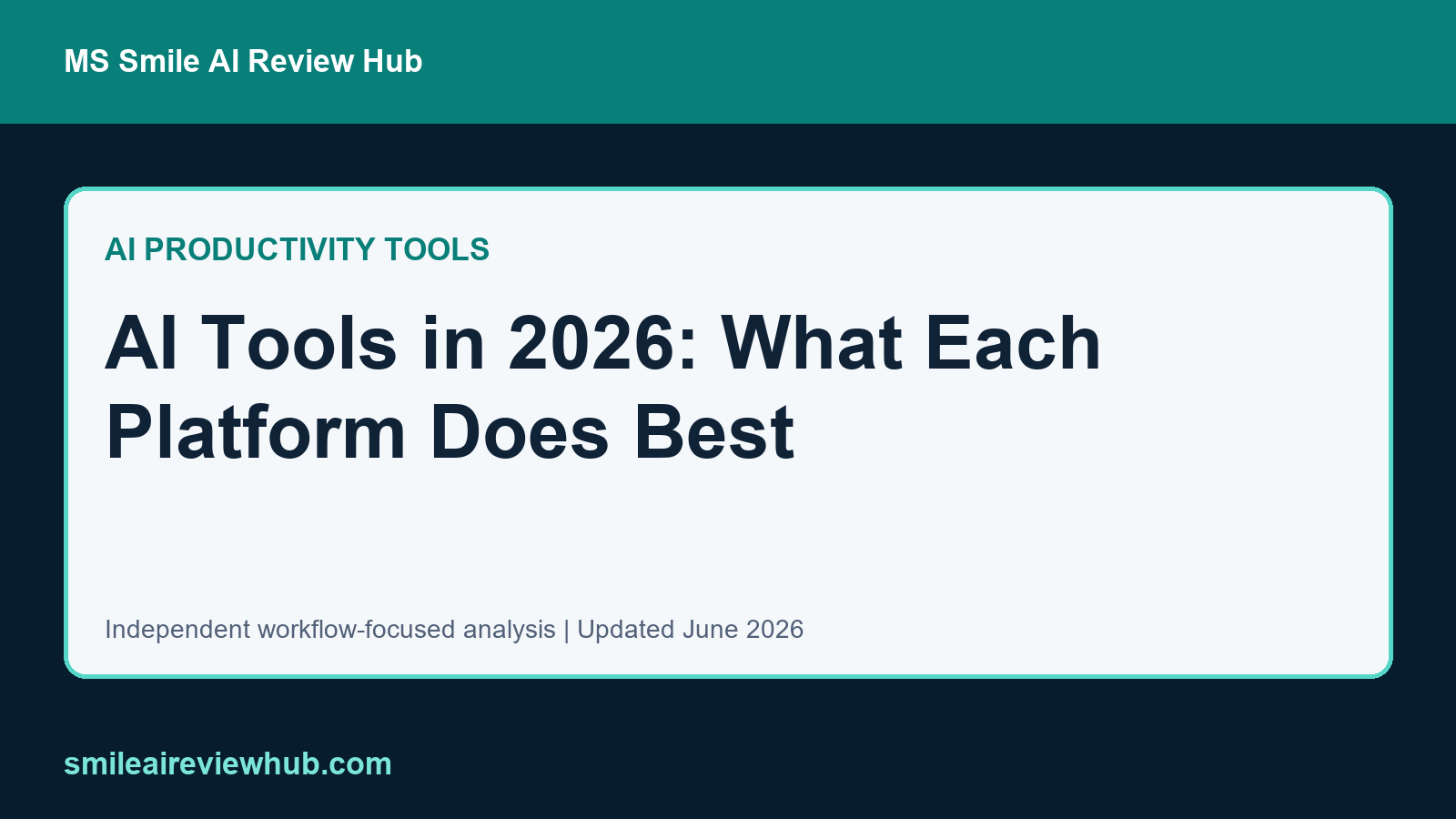 AI Tools in Real-World Workflows review 2026 feature image