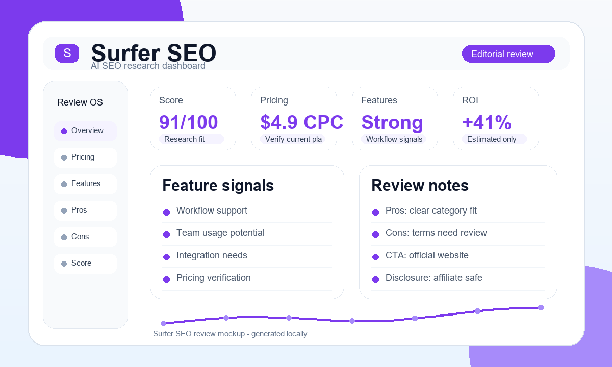 Surfer SEO interface screenshot